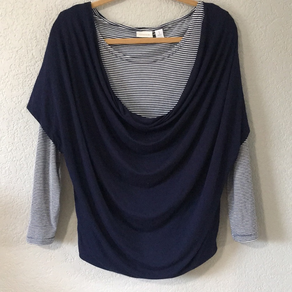 4/$25 CHICO'S long sleeve double layer shirt size Medium